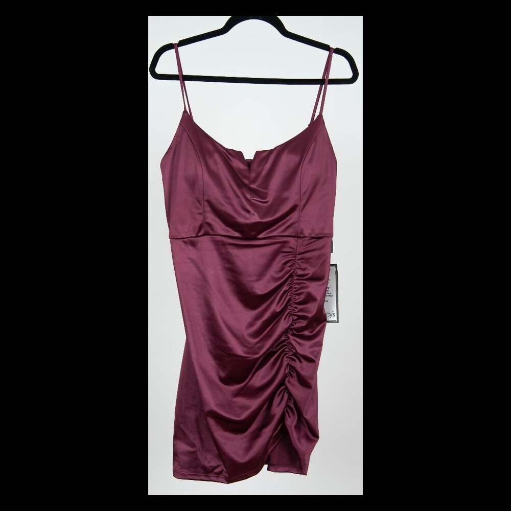 City Studio Slim Red Ruched Bodycon Stretch Sleeveless Party Mini Dress XXL NWT